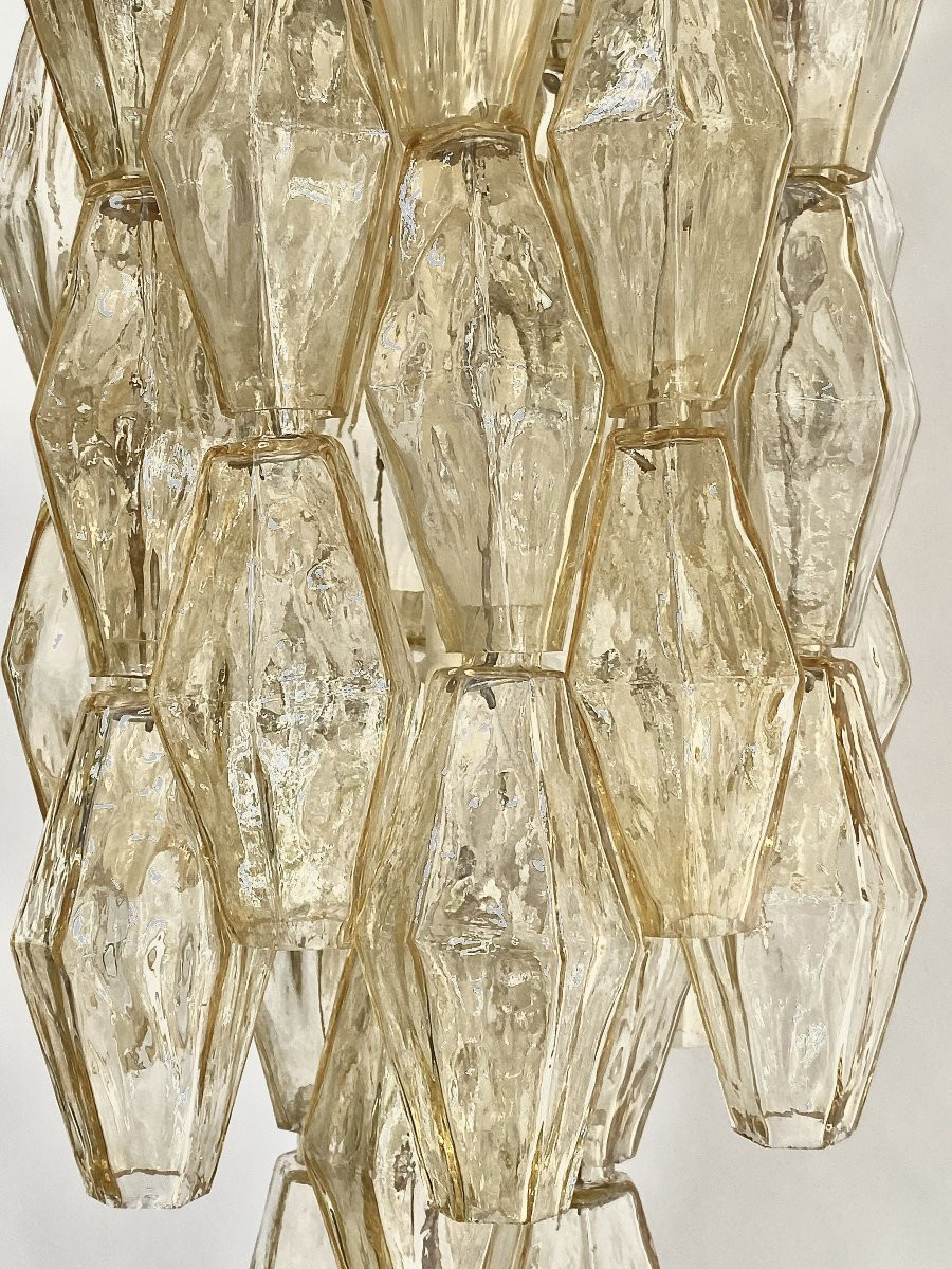  Mid-century Murano 'poliedri' Chandeliers, Created By Carlo Scarpa For Venini-photo-4