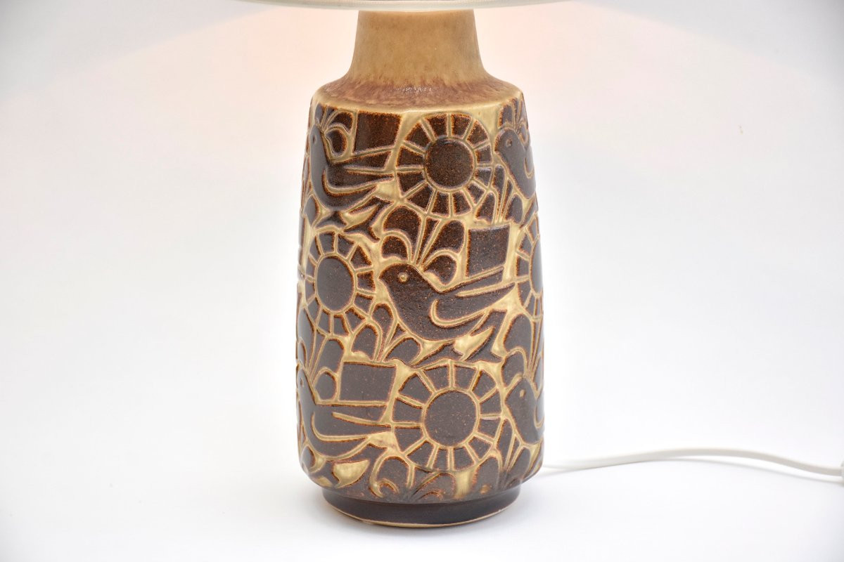 Mid-century Danish Ceramic Table Lamp, Signed Michael Andersen & Son-photo-2