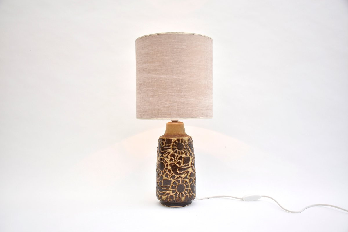 Mid-century Danish Ceramic Table Lamp, Signed Michael Andersen & Son-photo-3