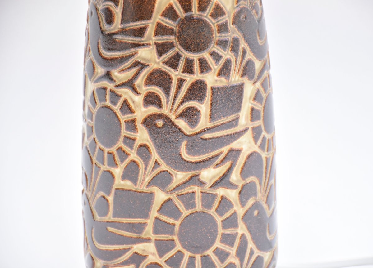 Mid-century Danish Ceramic Table Lamp, Signed Michael Andersen & Son-photo-4