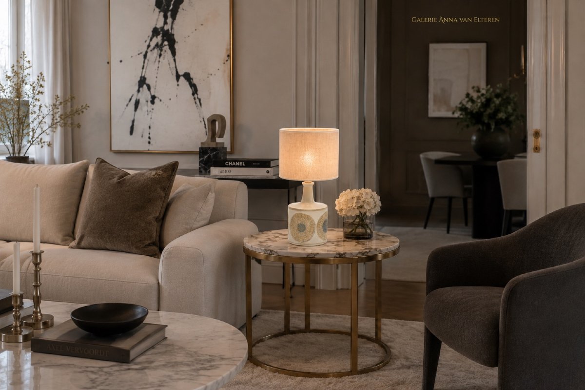 Une paire de lampes de table scandinaves en céramique par Kari Christensen, 1960-photo-6