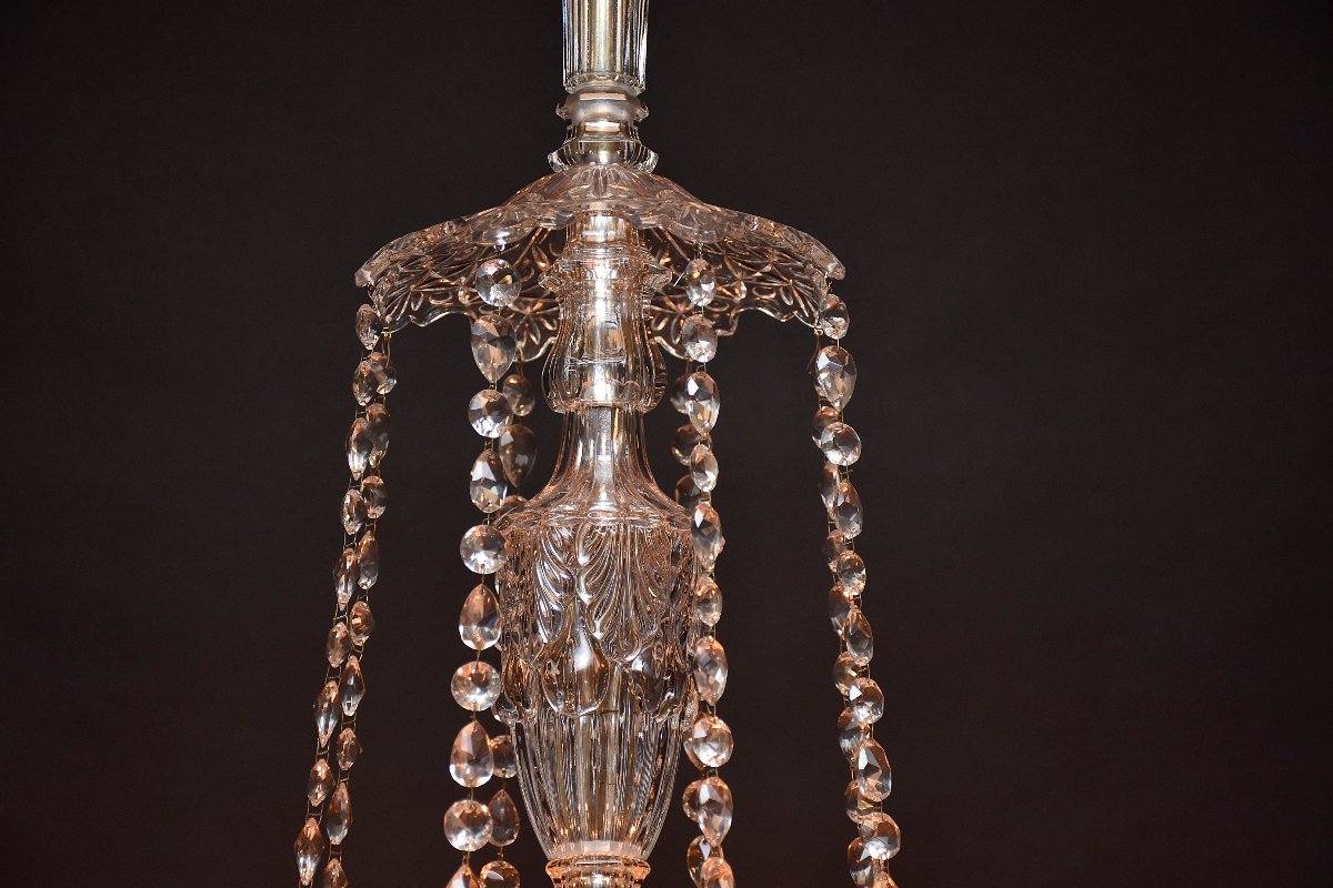 Lustre en cristal de Bohême, vers 1930-photo-4