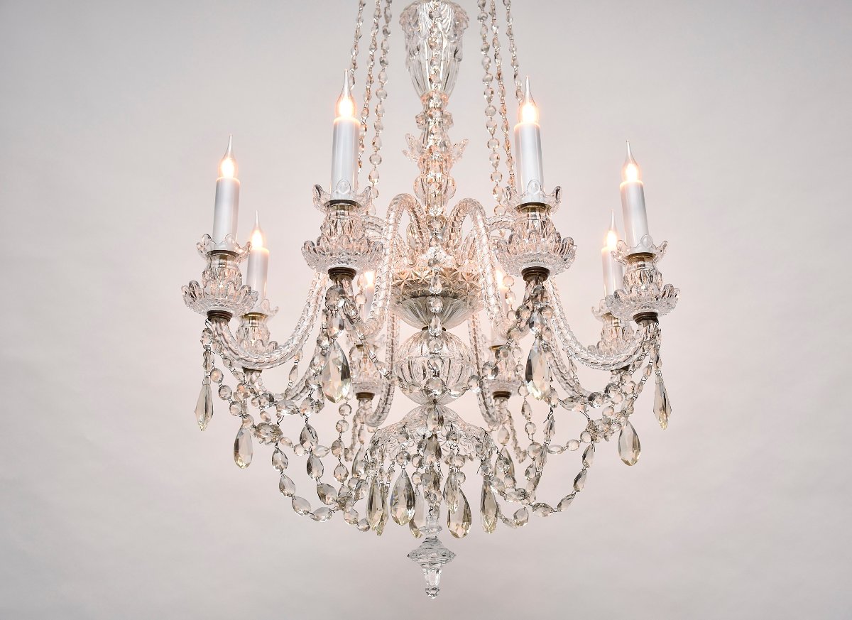 Lustre en cristal de Bohême, vers 1930-photo-1