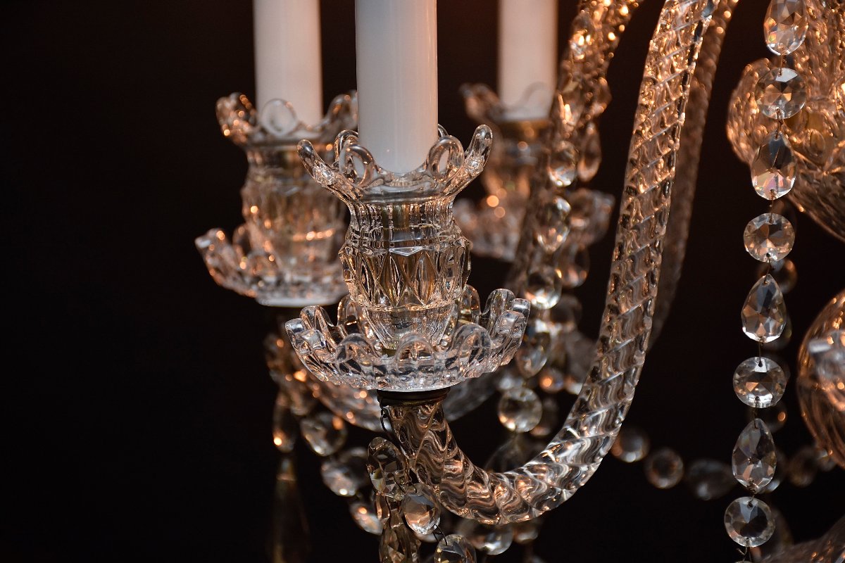 Lustre en cristal de Bohême, vers 1930-photo-2