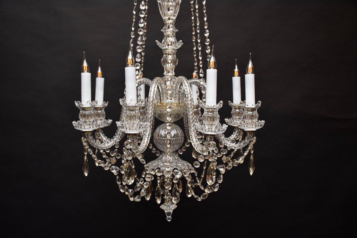 Lustre en cristal de Bohême, vers 1930-photo-3