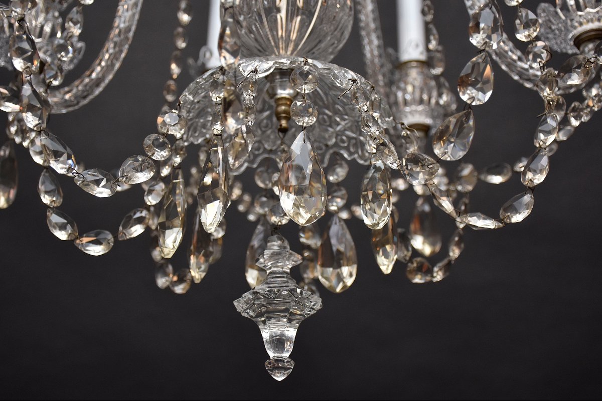 Lustre en cristal de Bohême, vers 1930-photo-5