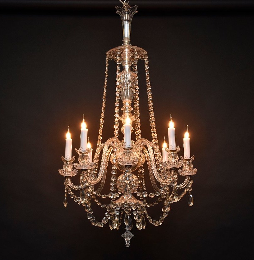 Lustre en cristal de Bohême, vers 1930