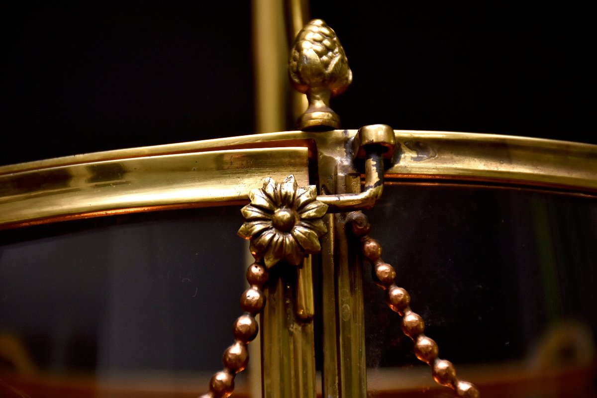 Lanterne en bronze doré du XIXe siècle de style Louis XVI-photo-3