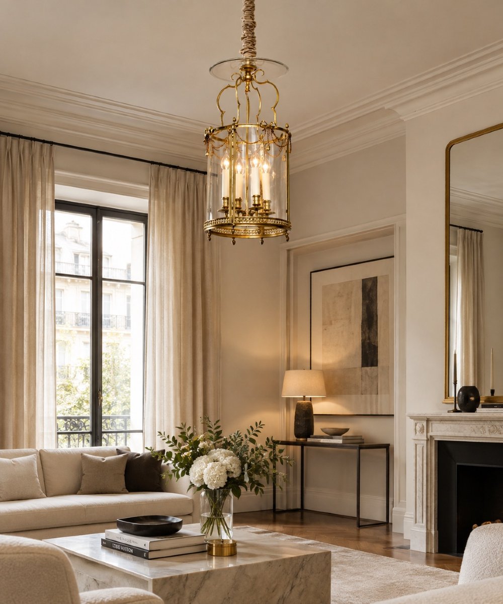 Lanterne en bronze doré du XIXe siècle de style Louis XVI-photo-6