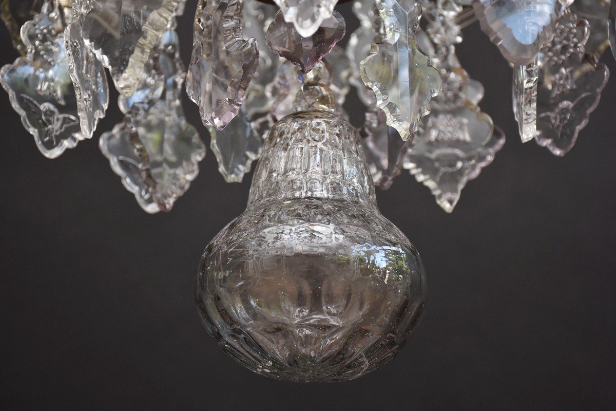 Lustre Ancien En Cristal Dans Le Style De Karl VI-photo-3