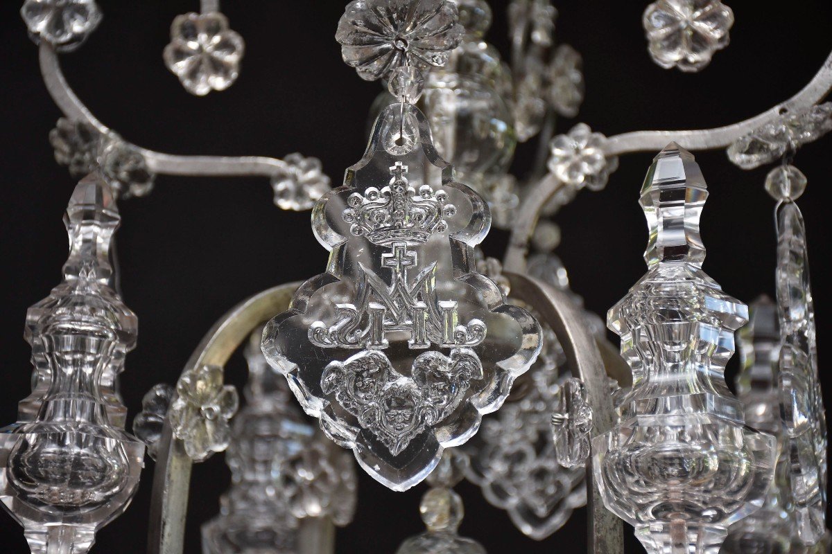 Lustre Ancien En Cristal Dans Le Style De Karl VI-photo-8