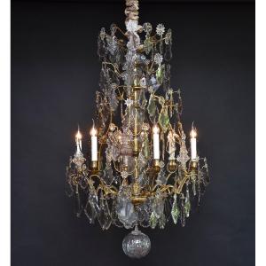 18th Century Gilt Bronze Cage Chandelier, Louis XV Period