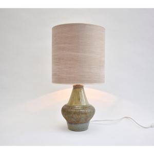 Lampe de table danoise en céramique émaillée du milieu du siècle, signée Soholm
