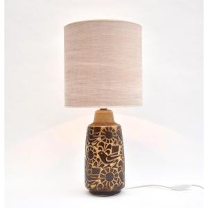 Lampe de table danoise en céramique du milieu du siècle, signée Michael Andersen & Son