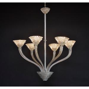  Lustre 'Rostrato' en verre de Murano italien du milieu du siècle, par Barovier