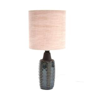 Mid-century Danish Blue-glazed Ceramic Table Lamp, Signed Einar Johansen