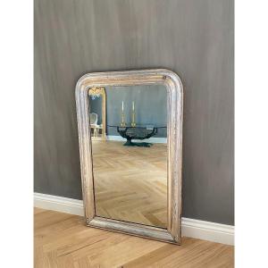 Antique Louis -philippe Mirror, 19th Century, Silver Leaf