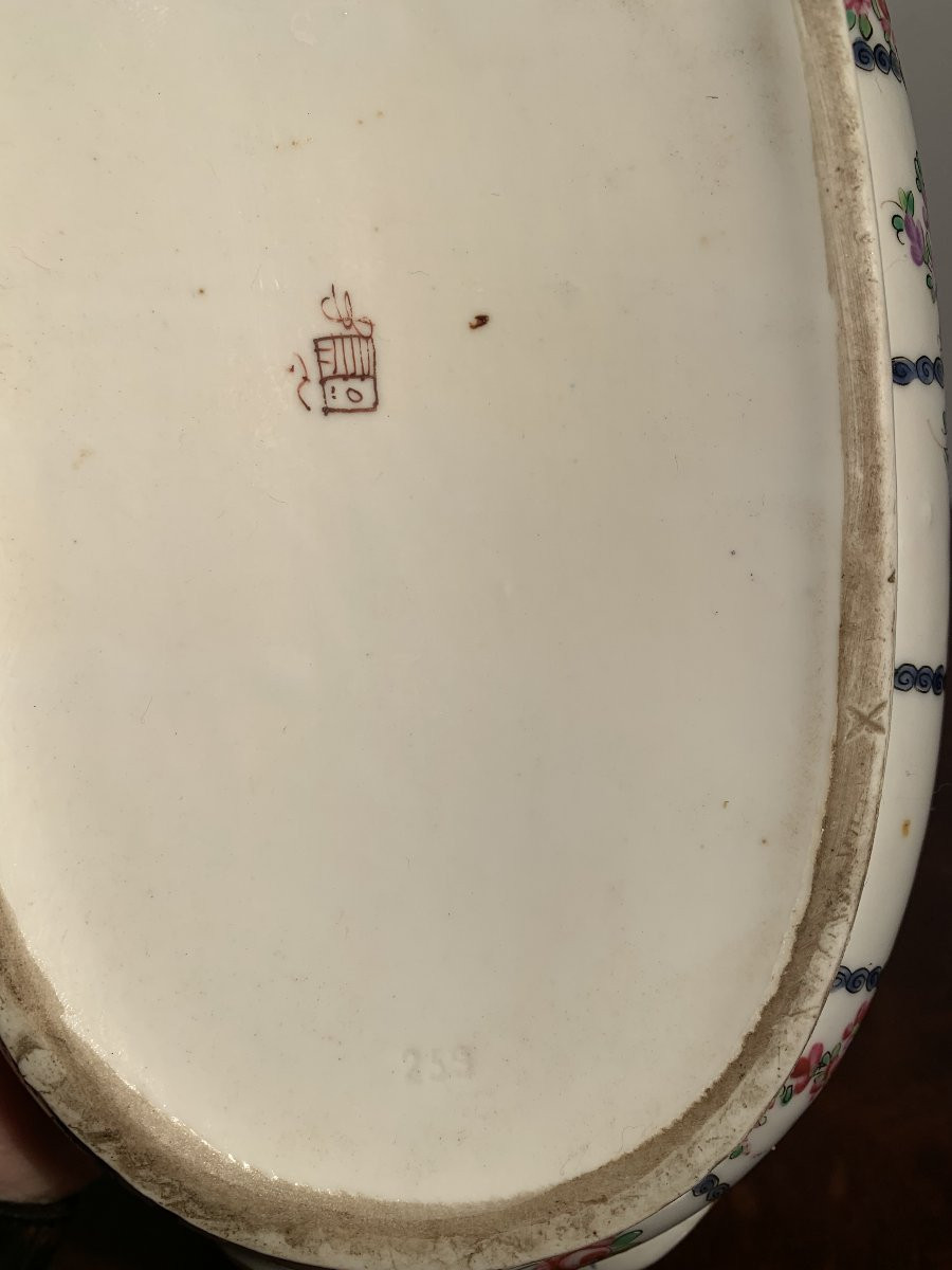 Rafraichissoir en Porcelaine de Paris Samson XIX-photo-3