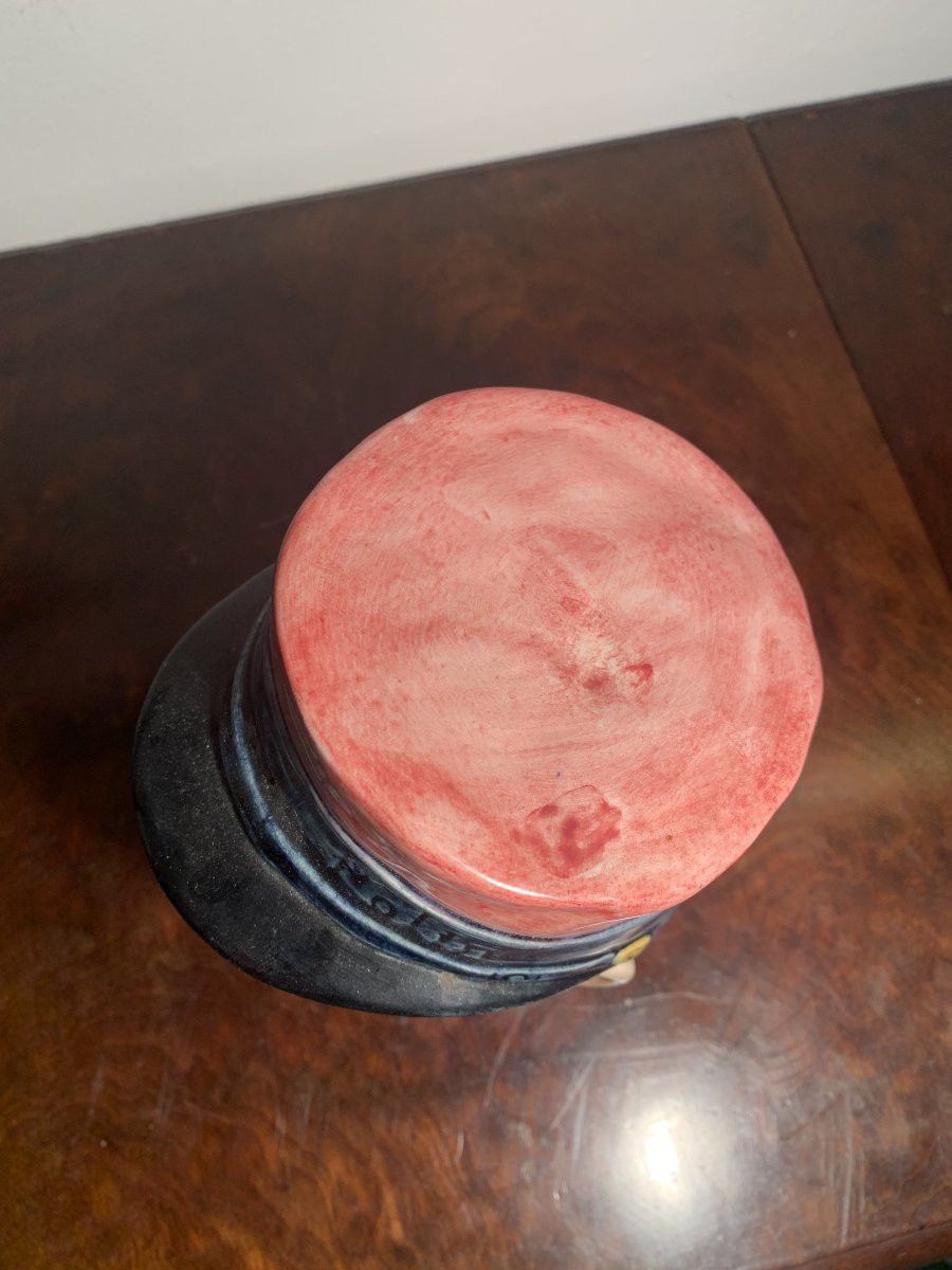 Pot à Tabac Faïence Polin Fin XIX-photo-4