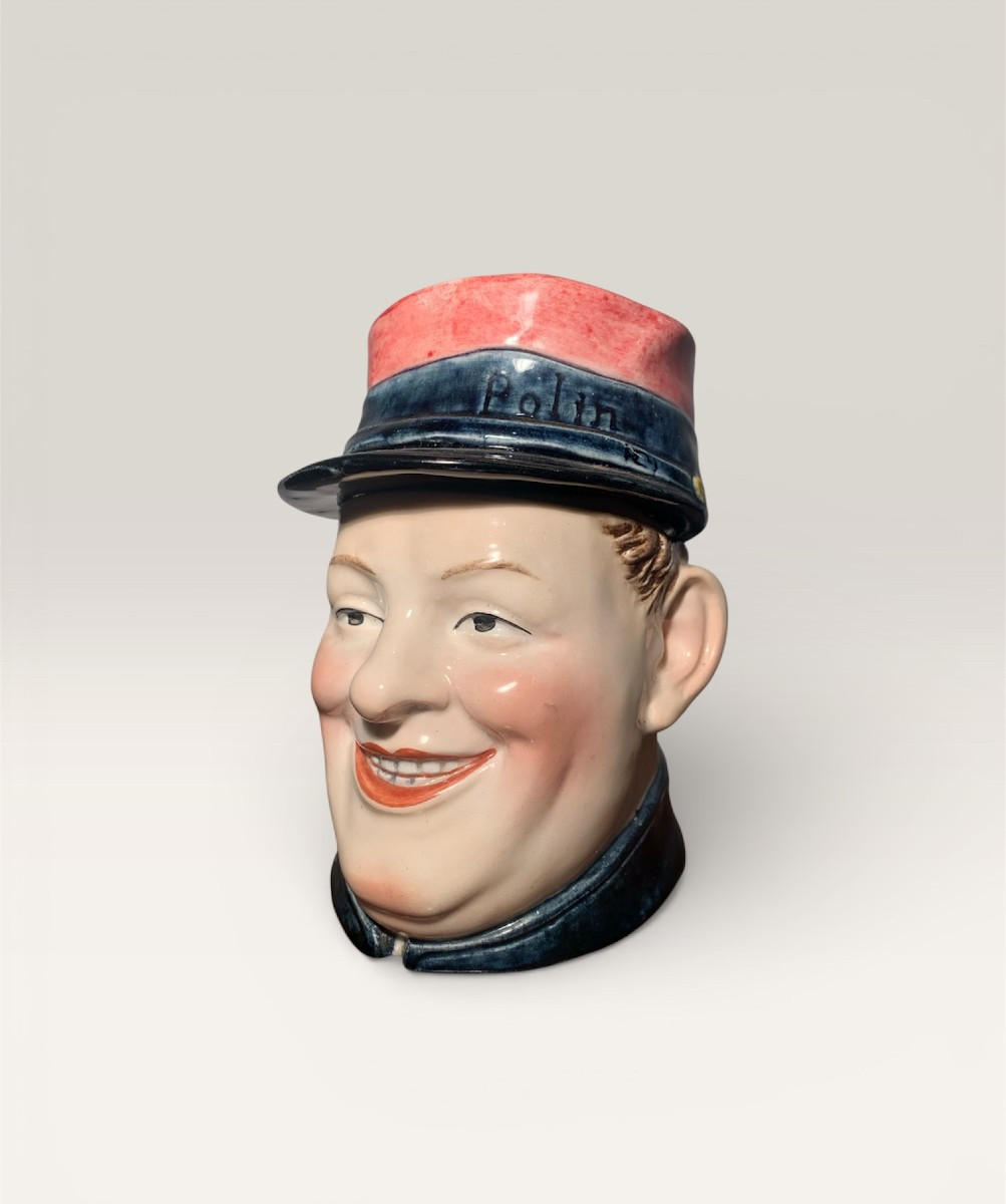 Pot à Tabac Faïence Polin Fin XIX