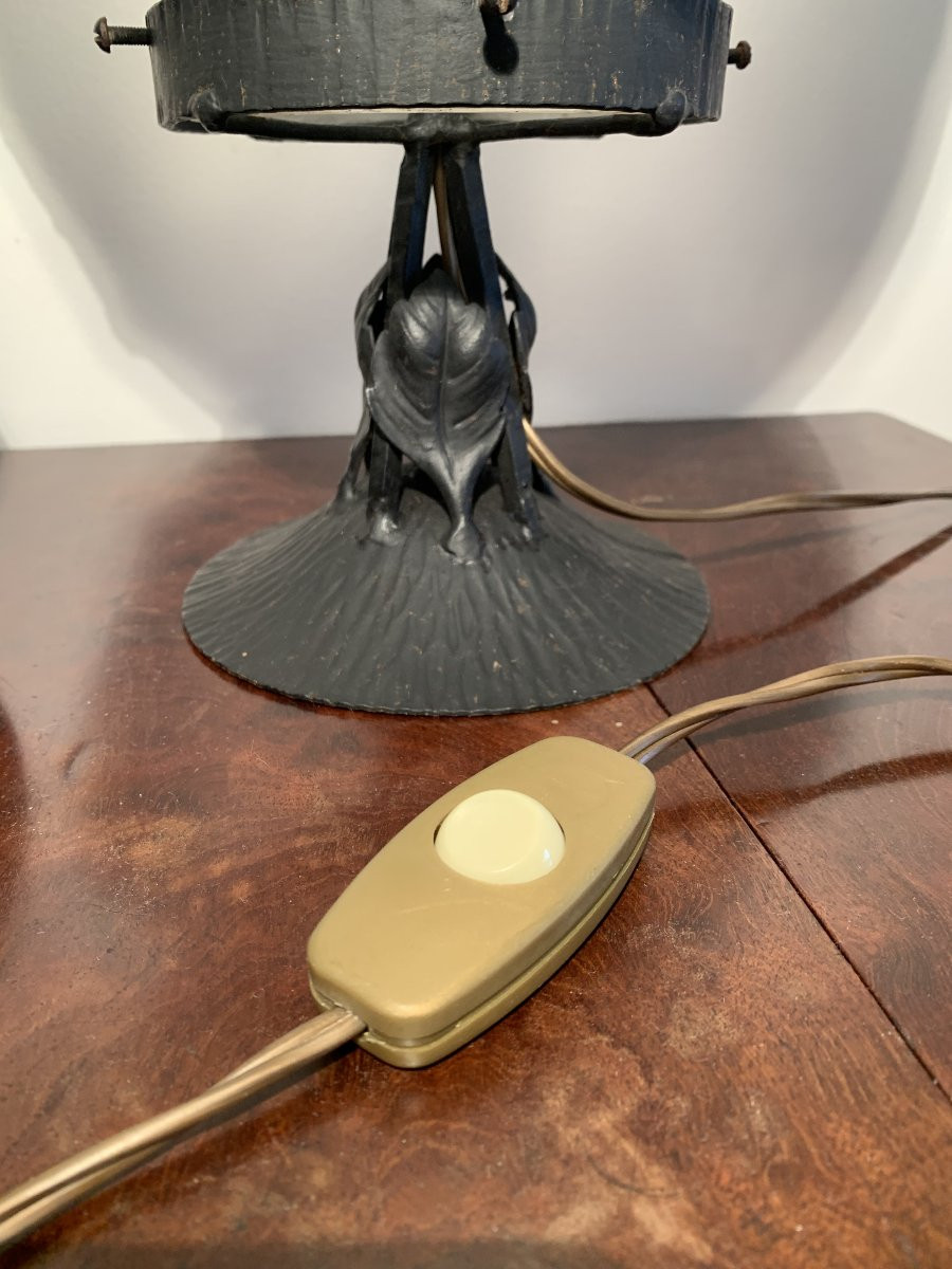 Ball Lamp By Muller Frères Lunéville Art Deco -photo-6