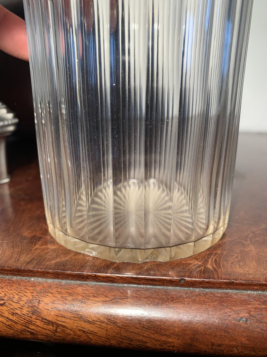 Flacon En Argent Massif Et Cristal, Emile Puiforcat-photo-3