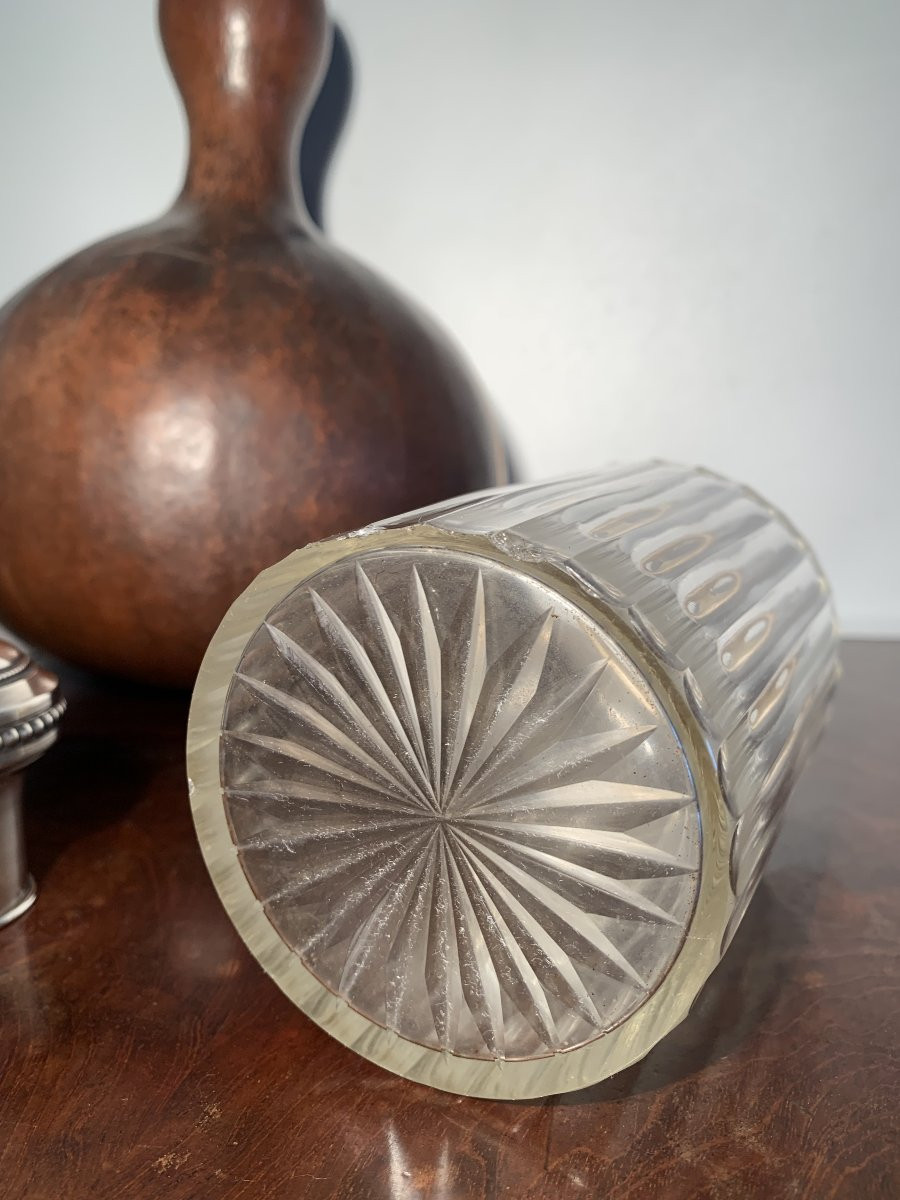 Flacon En Argent Massif Et Cristal, Emile Puiforcat-photo-5