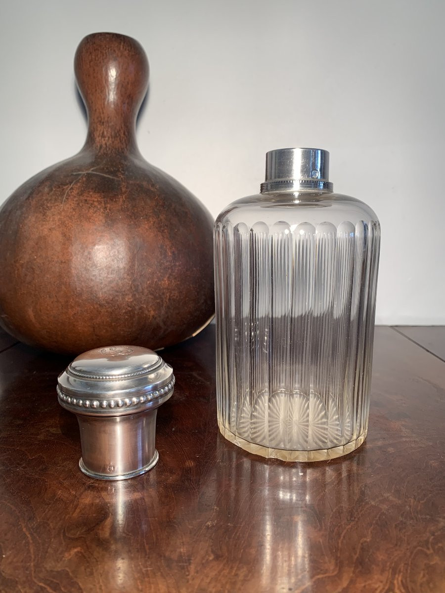 Flacon En Argent Massif Et Cristal, Emile Puiforcat-photo-7