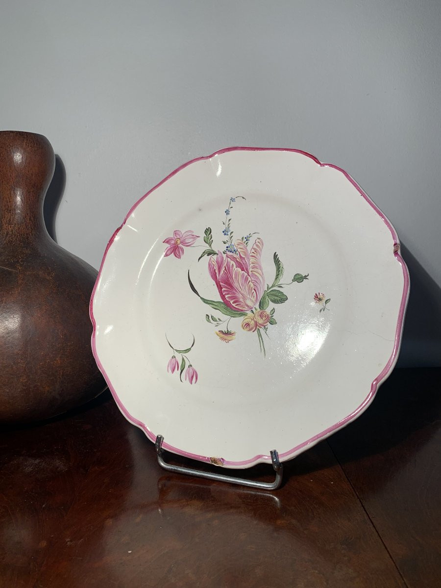 19th Century Aprey Faience Plate-photo-4