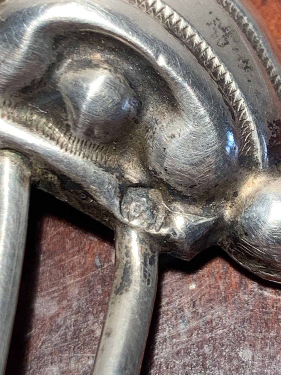 Peigne à Cheveux Tiare Argent Massif Art Nouveau-photo-4