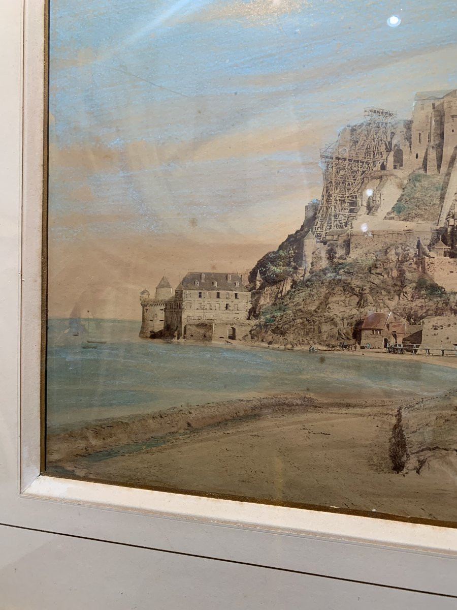 Old Photograph Of Mont Saint-michel -photo-3