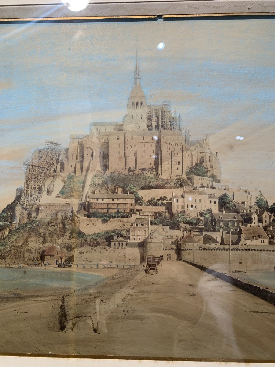 Old Photograph Of Mont Saint-michel -photo-4
