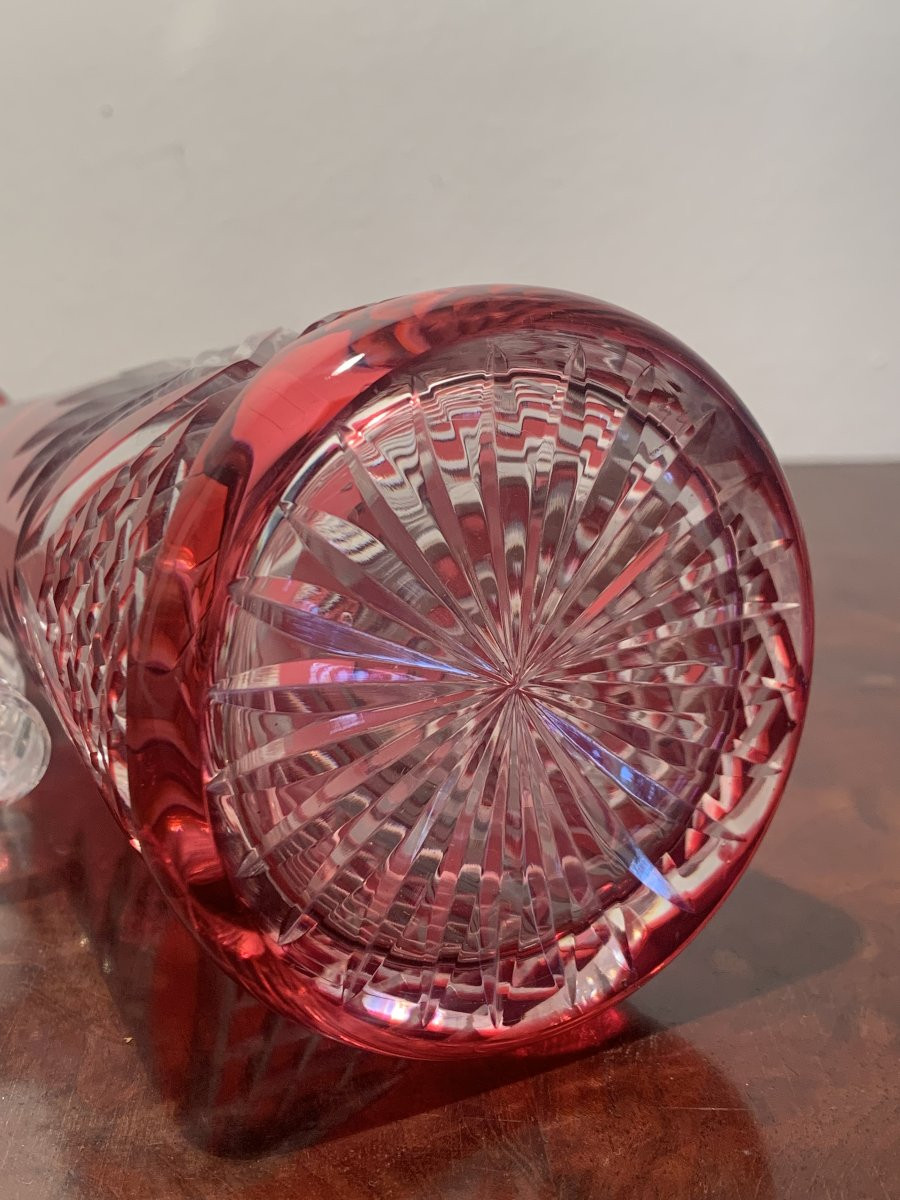 Saint Louis Red Crystal Decanter -photo-2