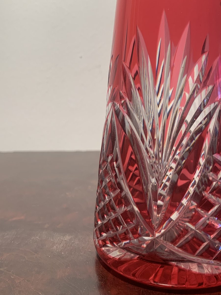 Saint Louis Red Crystal Decanter -photo-3