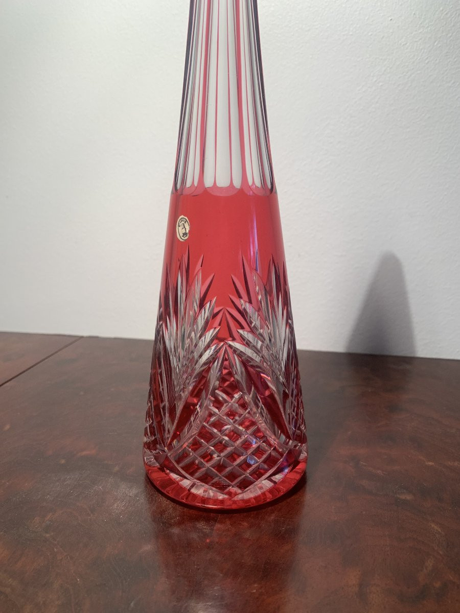Saint Louis Red Crystal Decanter -photo-1