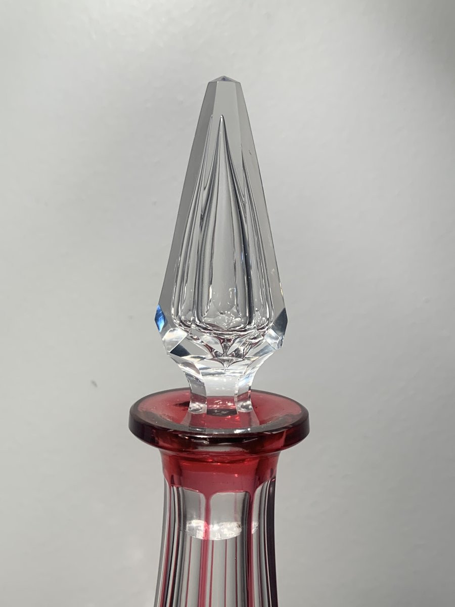 Saint Louis Red Crystal Decanter -photo-3