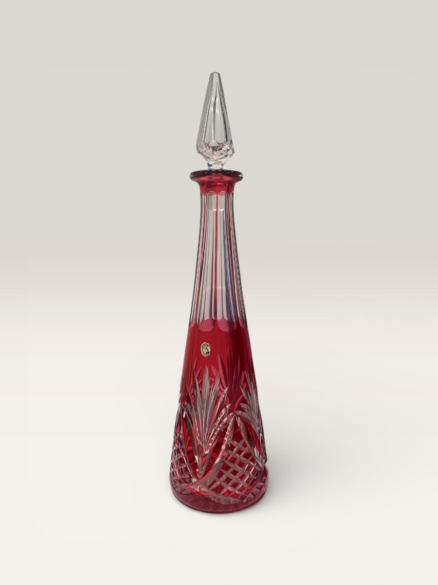 Saint Louis Red Crystal Decanter 