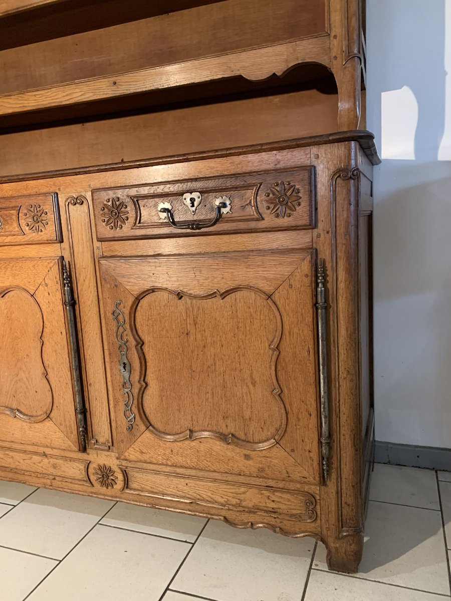 Buffet Vaisselier Chêne Lorrain XVIII-photo-2