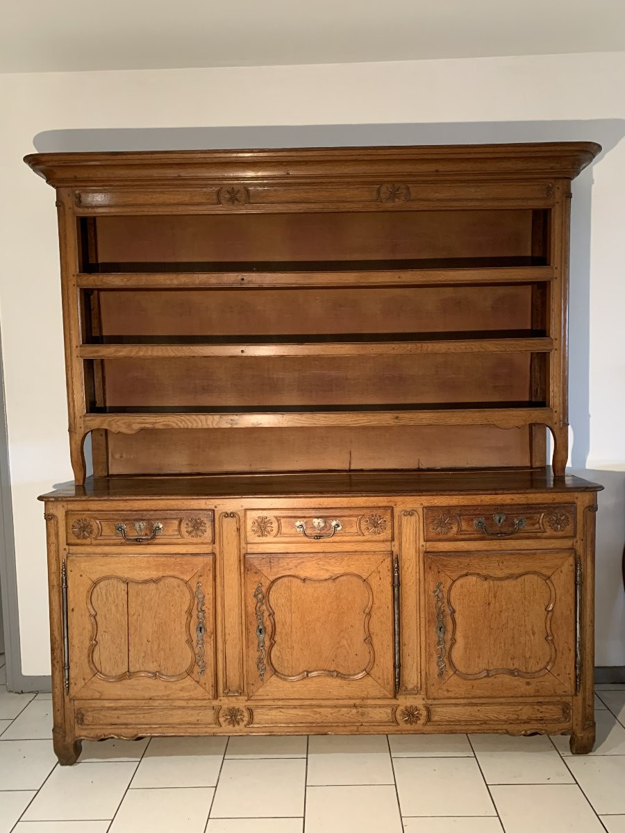 Buffet Vaisselier Chêne Lorrain XVIII-photo-1