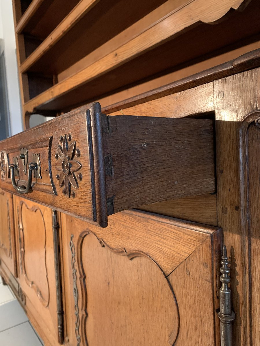 Buffet Vaisselier Chêne Lorrain XVIII-photo-6