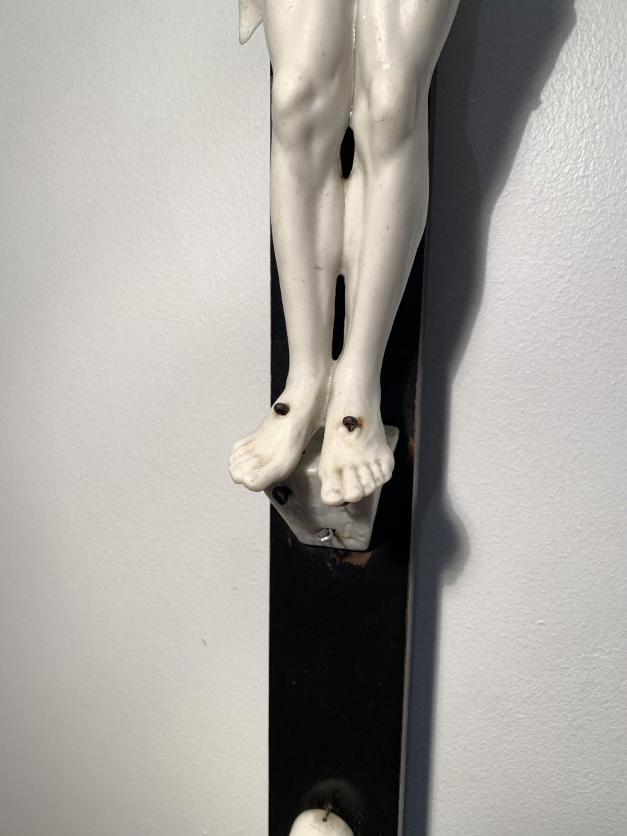 Grand Crucifix Biscuit XIX Napoléon III-photo-3