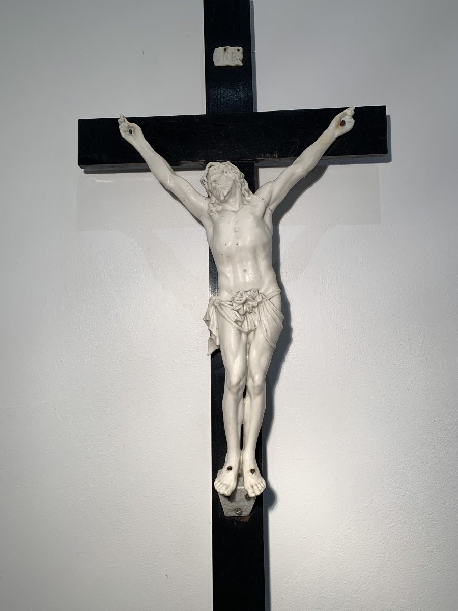 Grand Crucifix Biscuit XIX Napoléon III-photo-1