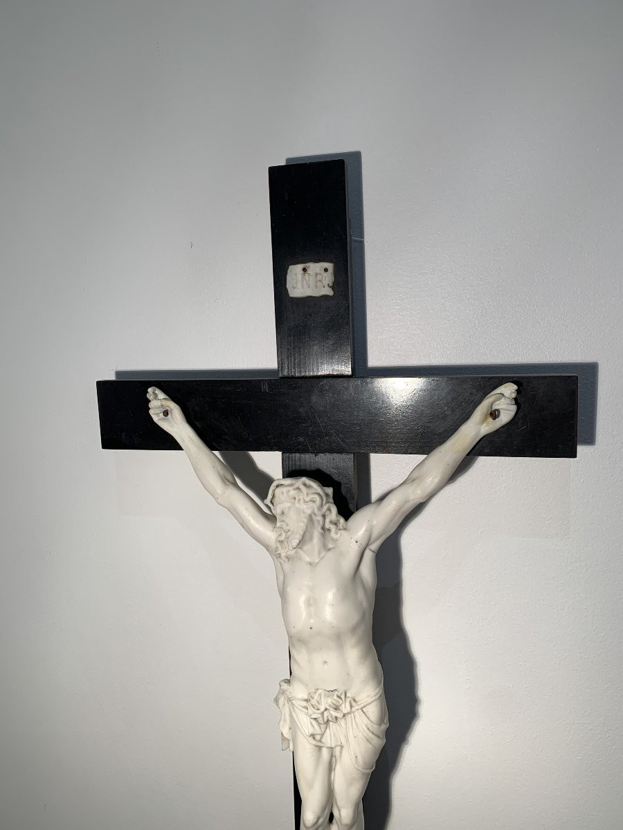 Grand Crucifix Biscuit XIX Napoléon III-photo-2