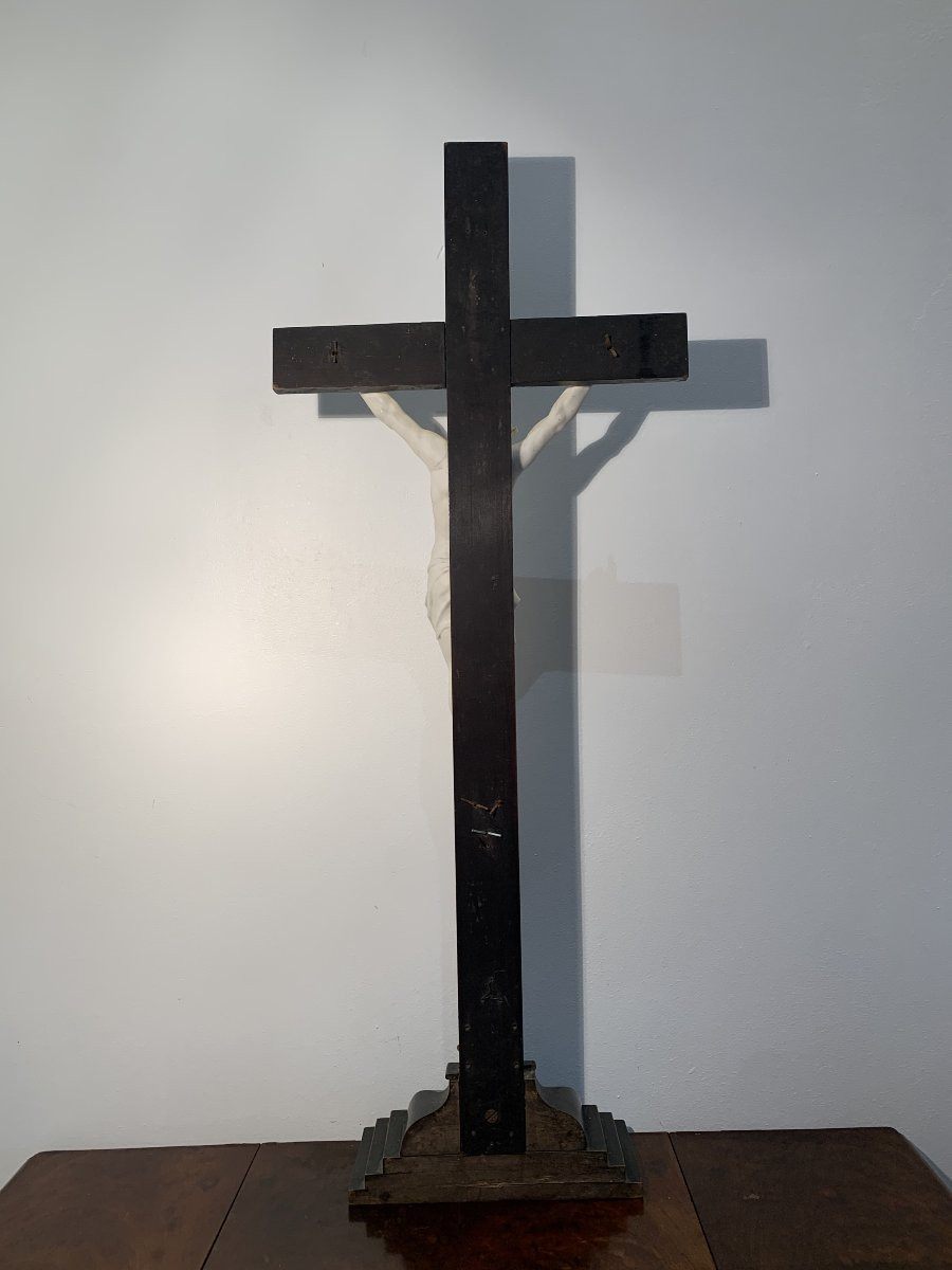 Grand Crucifix Biscuit XIX Napoléon III-photo-3