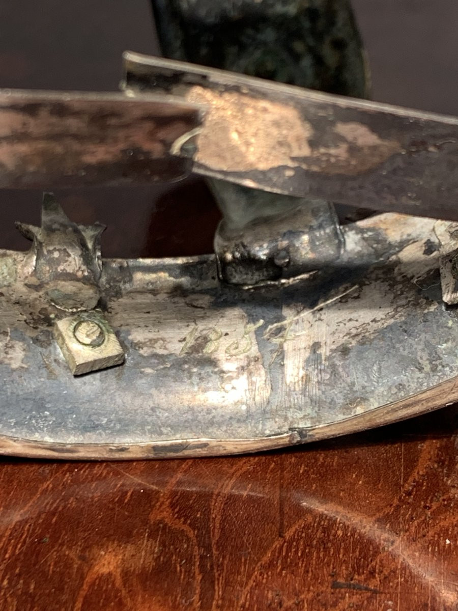 Couronne Statue Métal Religieux XIX-photo-7