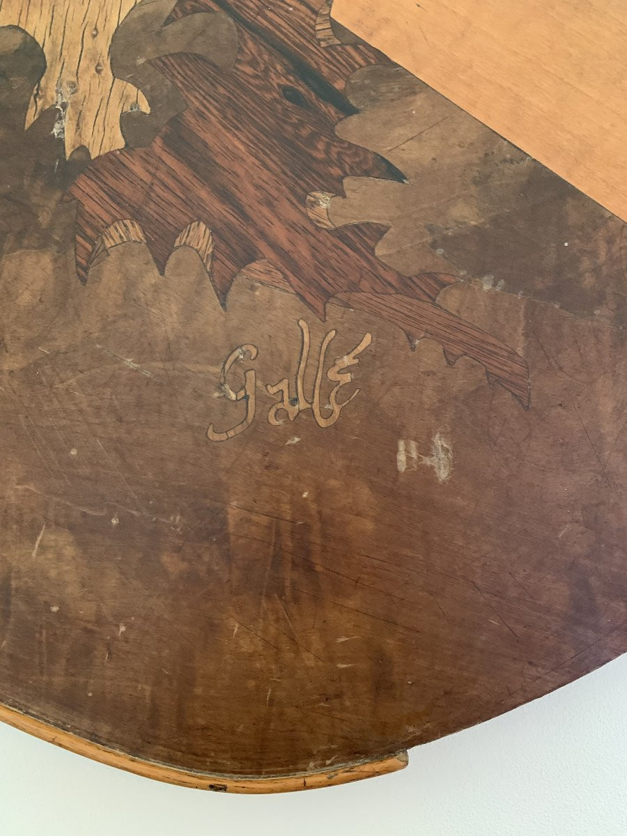 Emile Gallé Tray Table Lorraine Cross Design-photo-2