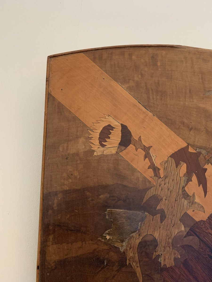 Emile Gallé Tray Table Lorraine Cross Design-photo-3