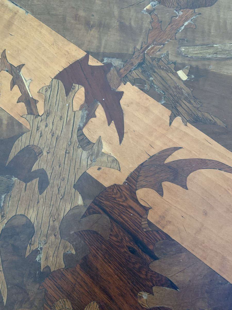 Emile Gallé Tray Table Lorraine Cross Design-photo-1