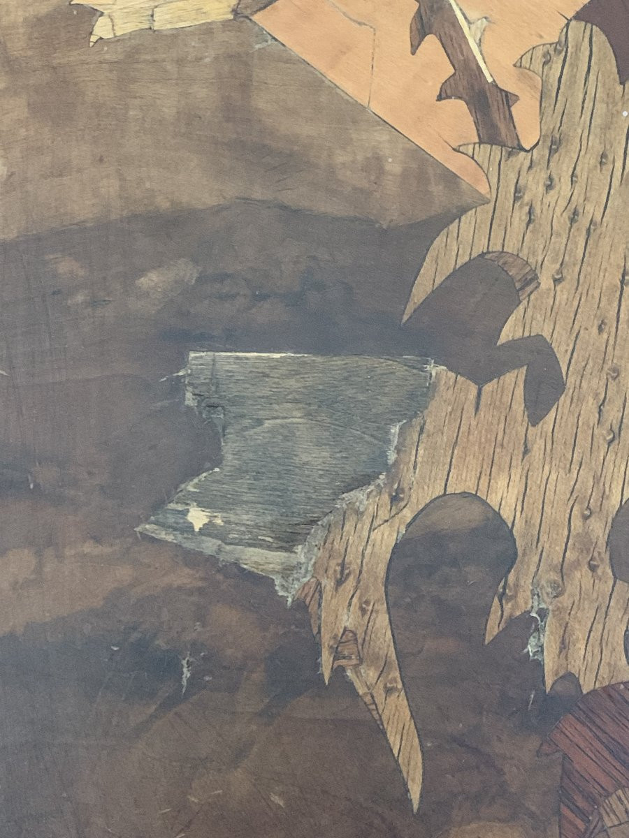 Emile Gallé Tray Table Lorraine Cross Design-photo-2