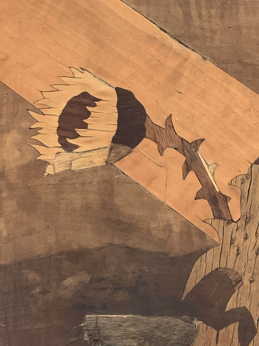 Emile Gallé Tray Table Lorraine Cross Design-photo-3